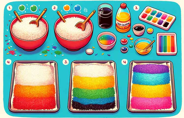 Gekleurde speelrijst maken: DIY stappenplan